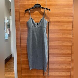 Misguided grey midi dress